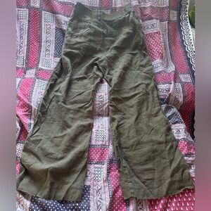 Everlane Linen Khaki Wide-Leg Pants